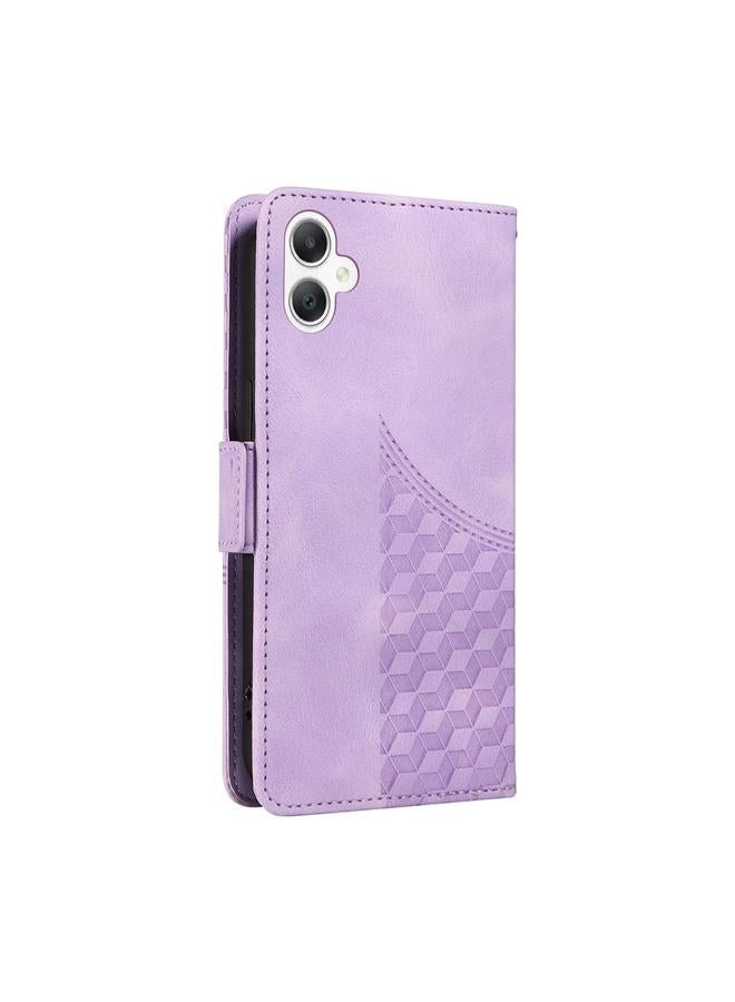 erorex Case For Samsung Galaxy A06 4G / 5G Embossed Rhombus Starry Leather Phone Case - Image 3