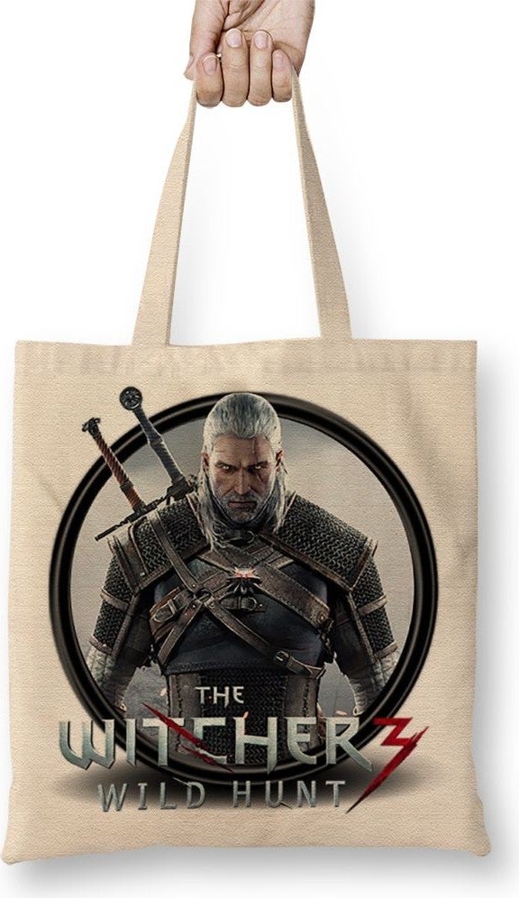 Baskı Dükkanı Print Shop Geralt The Witcher Tote Bag Long Handle 