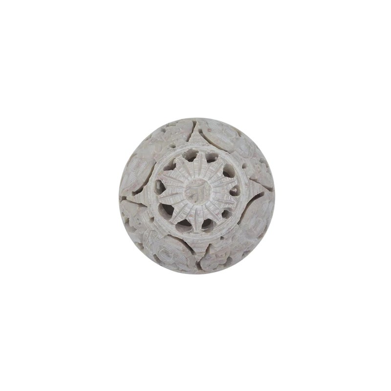 Natriel Elegant Soapstone TLight Holder Candle Holder Carvings Diwali Gift Aroma Oil Diffuser Decorative Showpiece Natural and Handmade Product from Artisan Elephant - Image 5