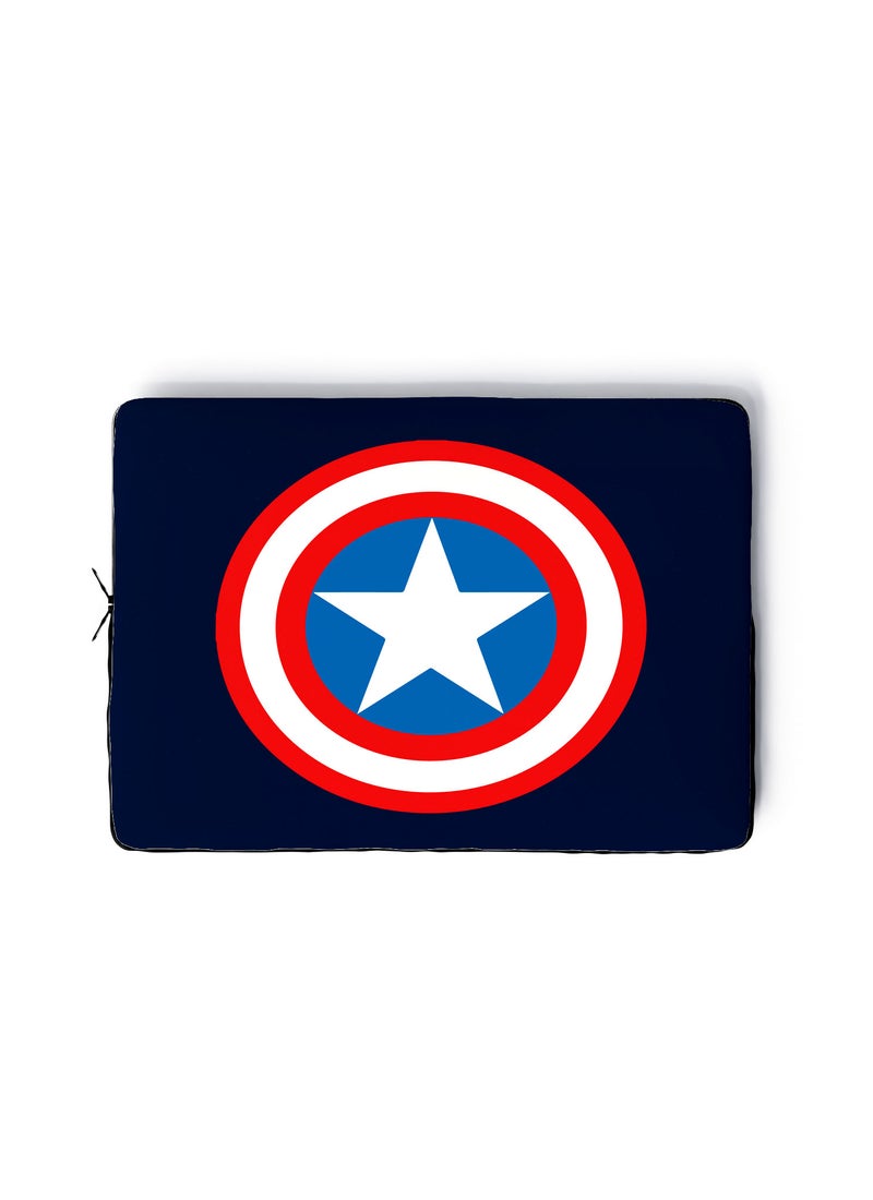 LOUD UNIVERSE Laptop Sleeve 13 inch Captain America Steve Rogers MCU Super Soldier Vibranium Shield Tablet Sleeve - Image 1