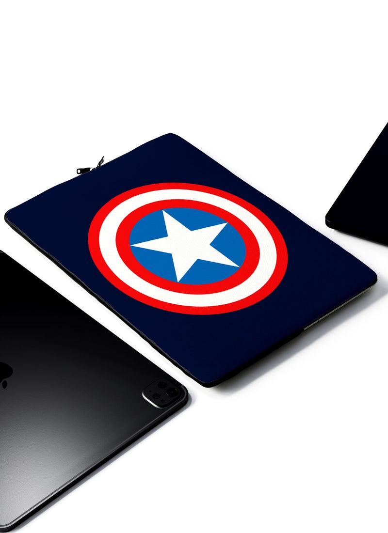 LOUD UNIVERSE Laptop Sleeve 13 inch Captain America Steve Rogers MCU Super Soldier Vibranium Shield Tablet Sleeve - Image 2