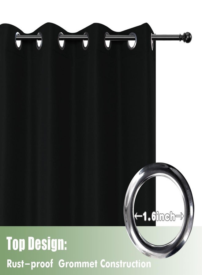 HolidayIdeas Outdoor Curtains for Patio Waterproof, 6 Panels - 54x84 Inches - Weatherproof Privacy Outsides Curtains for Cabana Porch Pergola, Sunlight & UV Blocking (Black, Grommet Top) - Image 4