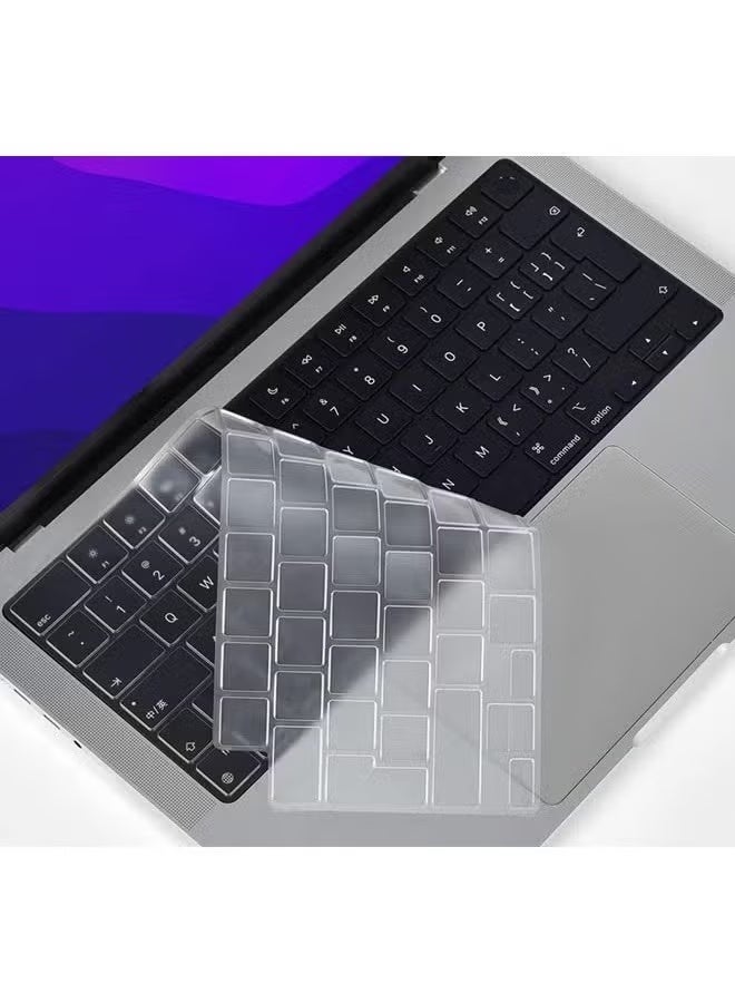 Premium Keyboard Cover Ultra Thin Protector Skin for 2025-2021 MacBook Pro 14 16 inch M4 M3 M2 M1 Pro/Max, MacBook Air 15 13.6 M4 M3 M2 Chip A3241 A3114 A2941 A3240 A3113 A2681, EN Layout - Image 2