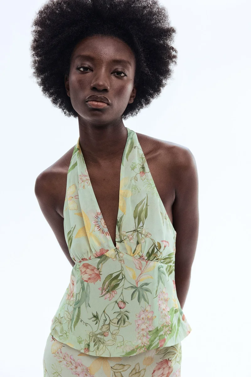 H&M Viscose halterneck top