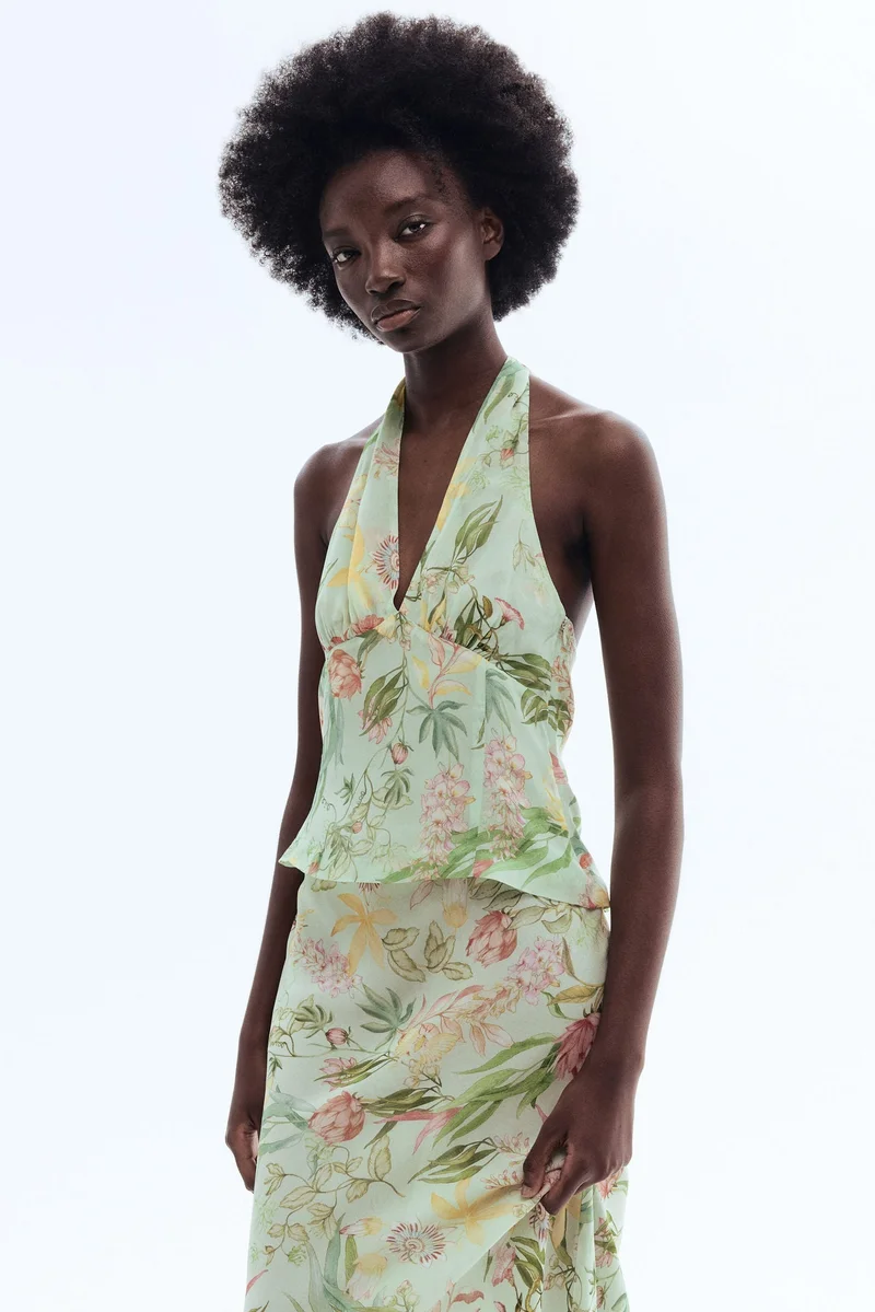 H&M Viscose halterneck top