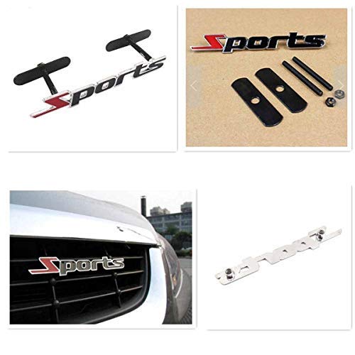 Automaze Sports Logo Stickers Emblem for Car | Grill Logo with Screws, Universal | Car Exterior Accessories - Image 2