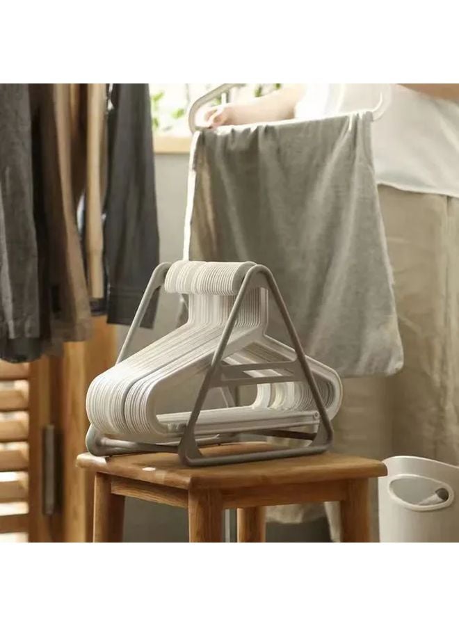 Gray Space Saving Triangle Hanger No Drilling Durable PP Plastic Multi Purpose Storage Organizer - Image 3