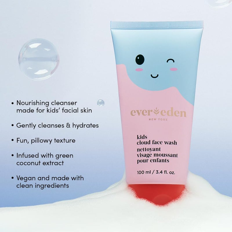 Evereden Kids Cloud Face Wash: Tropical Sorbet, 3.4 fl oz | Creamy & Fun Skin Care for Kids | Easy-to-Use Kids Face Wash | Non-toxic Kids Skin Care for Sensitive Skin - Image 2
