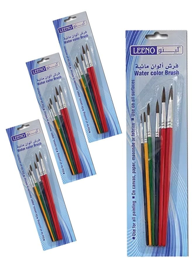 لينو 4 مجموعات فرش الالوان المائية من لينو - Image 1