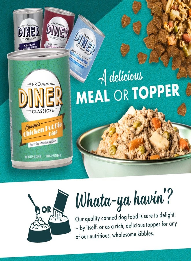 Fromm Diner Classics Charlie's Chicken Pot Pie Pate Dog Food - Premium Wet Dog Food - Chicken Recipe - Case of 12 Cans - Image 3