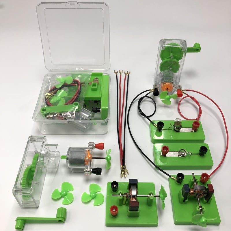 2 Sets Hand Crank Generator And Motor Open Shelf Dc Motor Science Experiment Kit Abs Material Essential Classroom Equipment No Power Supply Required - Image 4