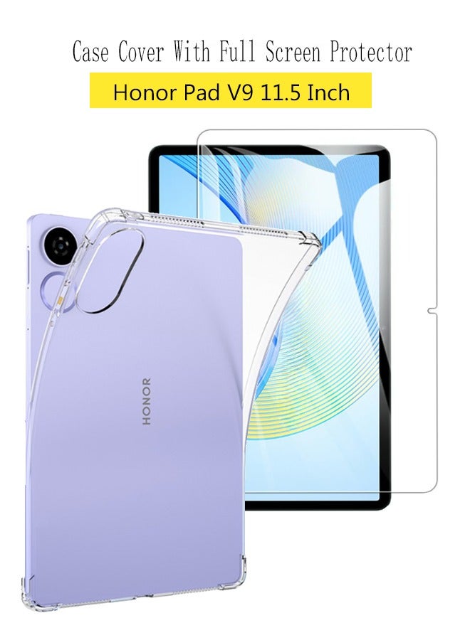 2 in 1Honor Pad V9 11.5 Inch  Protection Pack - Ultra Clear Shockproof Case & Edge-to-Edge Screen Protector, 360 Degree Protection  - Image 1
