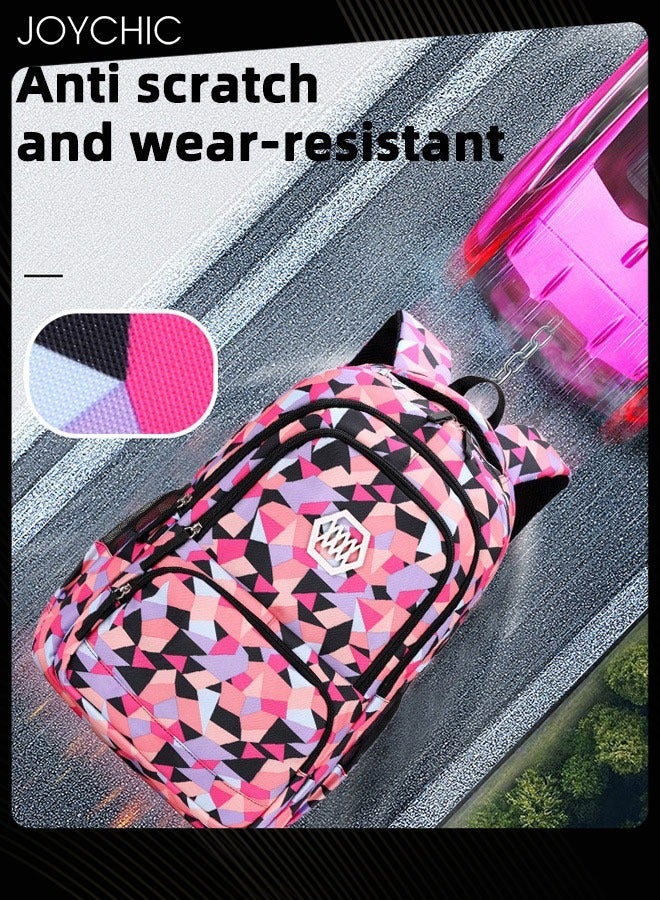 Joychic 3-Piece Colorful School Backpack Set Portable Large Capacity School Bag Set  with Lunch Bag and Pencil Case  for Primary Junior High Students - Image 5