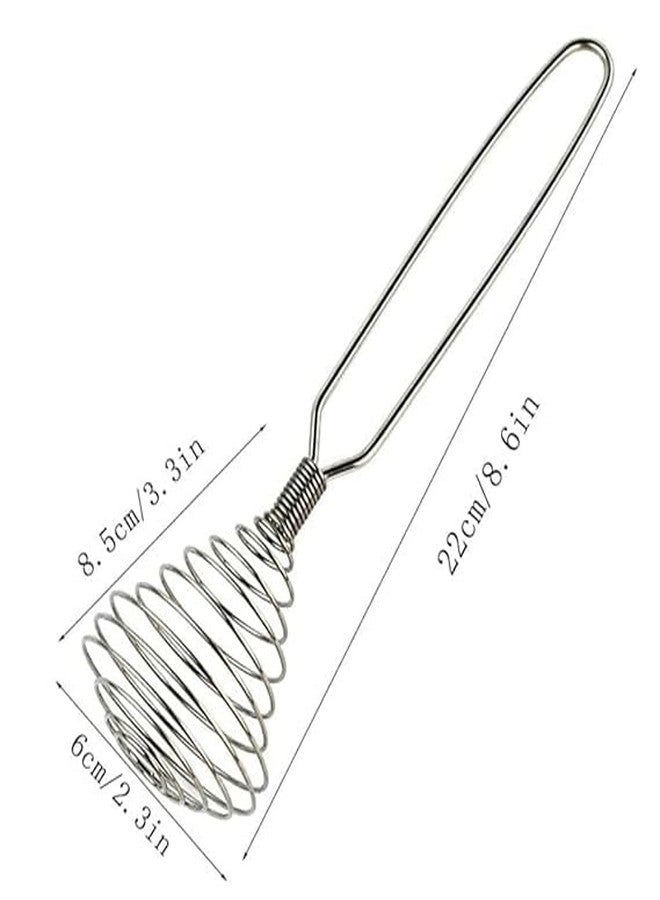 MOKVEE Stainless Steel Mini Spring Whisk, French Coil Handheld Egg Whisk for Mixing, Baking & Cooking - Image 2