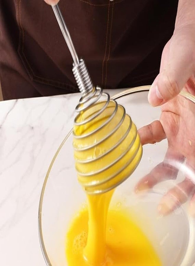 MOKVEE Stainless Steel Mini Spring Whisk, French Coil Handheld Egg Whisk for Mixing, Baking & Cooking - Image 3