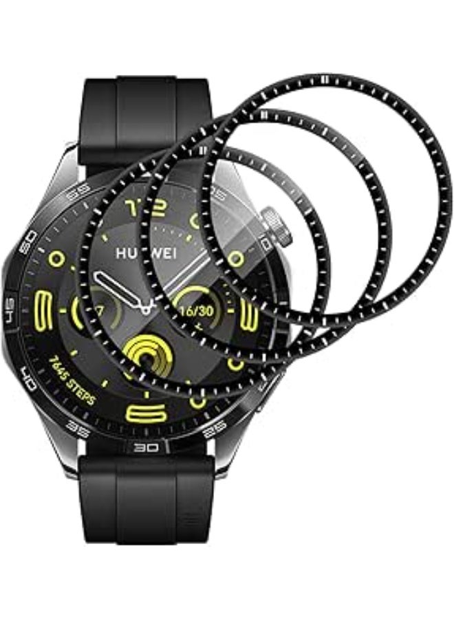 3-Piece Screen Protector For Huawei Watch GT 5 46mm, 3D Full Coverage Flexible Screen Protector, Bubble-Free, Anti-Fingerprint, Anti-Scratch, Soft Film