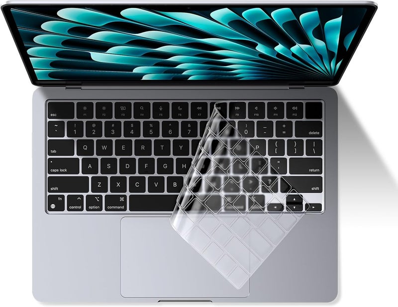 غطاء لوحة المفاتيح المتوافق مع MacBook Neo 13 بوصة 2026، وMacBook Air M5 M4 M3 M2 13.6/15 بوصة 2026-2021، وMacBook Pro 14/16 M5 M4 M3 M2 M1 Pro/Max، ملحقات الكمبيوتر المحمول غطاء واقٍ للوحة المفاتيح (تخطيط الولايات المتحدة) - TPU شفاف - Image 1