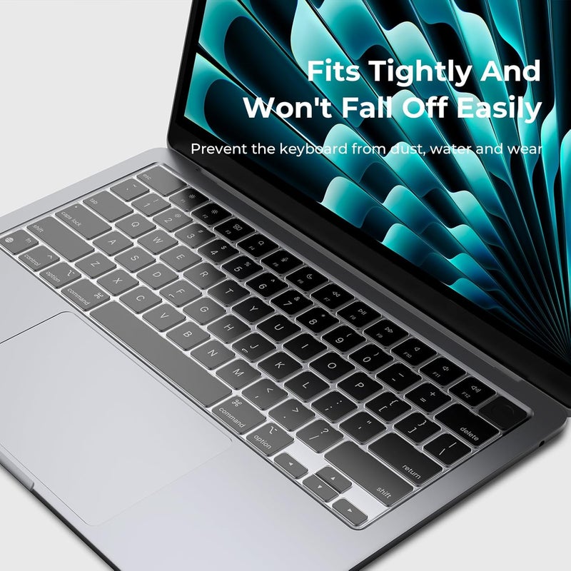 غطاء لوحة المفاتيح المتوافق مع MacBook Neo 13 بوصة 2026، وMacBook Air M5 M4 M3 M2 13.6/15 بوصة 2026-2021، وMacBook Pro 14/16 M5 M4 M3 M2 M1 Pro/Max، ملحقات الكمبيوتر المحمول غطاء واقٍ للوحة المفاتيح (تخطيط الولايات المتحدة) - TPU شفاف - Image 5