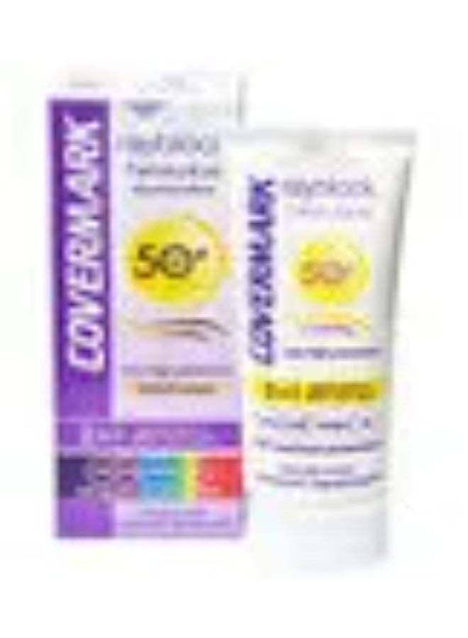 Covermark Rayblock Face Plus Tinted Cream Dry/Sensitive 2-In-1 Sunscreen SPF50+ Light Beige 50ml - Image 2