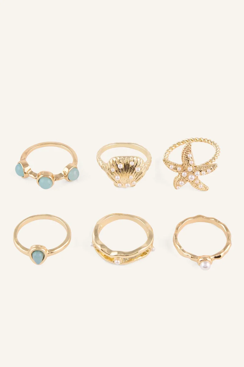ديفاكتو Woman 6 piece Rings