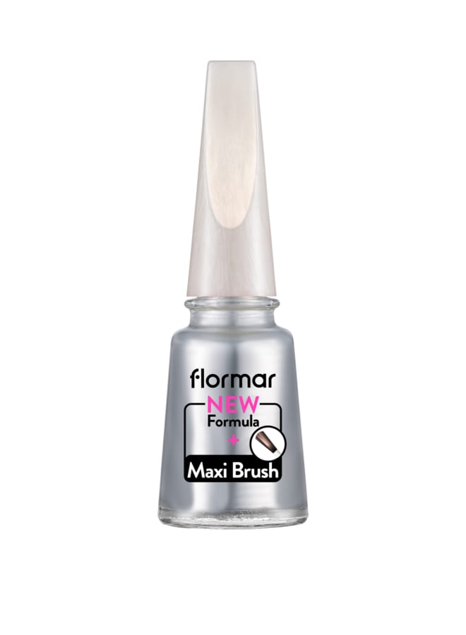 flormar Pearly Nail Enamel PL390 Stylish Silver Pearly Finish, Even Coat Support, Layering Control 390-STYLISH SILVER NEW - Image 1