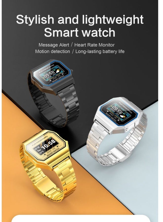 AROAQ KW18 Men Smart Watch with Stainless Steel Strap – IP67 Waterproof, BP & SpO2 Monitor, Heart Rate, GPS, Multi-Sports, Bluetooth 5.0 for Android & iOS - Silver - Image 5