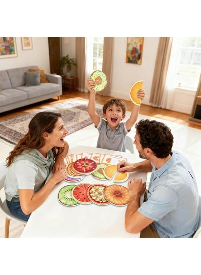 مجموعة الأدوات المغناطيسية للكسور ذات طابع الفاكهة الملون لعبة تعليمية في الرياضيات - Image 5