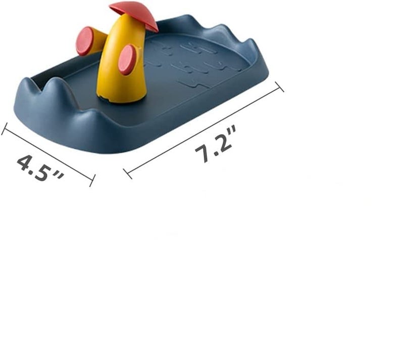 HARI® Space Saving Small Lid Rest Detachable Cute Mushroom Ladle Rest Spatula Holder Coffee Spoon Rest Kitchen Utensil Holder (Blue) - Image 2