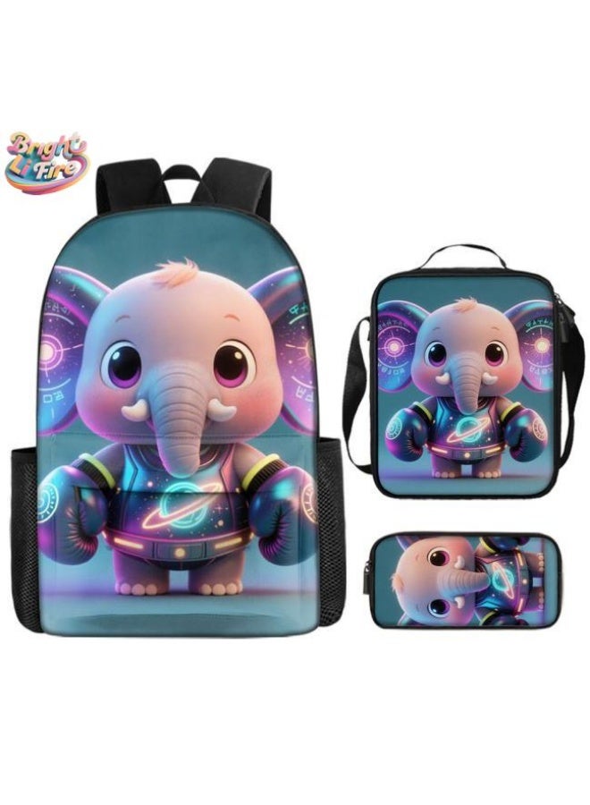 Bright Li Fire The hit is coming! Fun cartoon bag three-piece set, the fashion new favorite of students and teenagers (available for students, children, friends on outings, mountain climbing, schooling, etc.) - 12 - Image 1