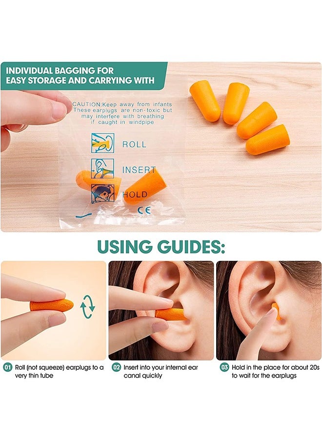 Arabest 50 Pairs Earplugs for Noise Canceling Ear Plugs for Sleep Work Snoring Sound Canceling Blocking Construction Loud Noise Reducing Soft Foam Earplugs  - Image 5