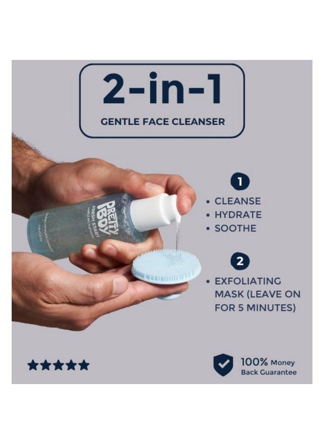 Prettyboy - PrettyBoy Fresh Start Gentle Face Cleanser | Hydrating & Exfoliating with Niacinamide, Hyaluronic Acid, and Amino Acids | Dermatologist-Approved, Sensitive Skin-Friendly, Daily Facial Wash - Image 1
