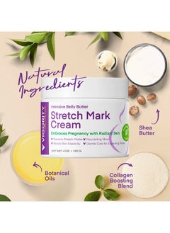 VIGORITY Stretch Mark Cream for Pregnant Women: Stretch Mark Treatment for Pregnancy - Belly Butter For Pregnant Women - Massage Lotion To Prevent And Repair Maternity Stretch Marks Scar - 4 Oz  - Image 3