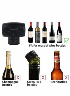 Y&D Electric Wine Bottle Stoppers, Automatic Saver Vacuum Stopperswith Silicone Stoppers，The Fresh for Up to a Week  - Image 4