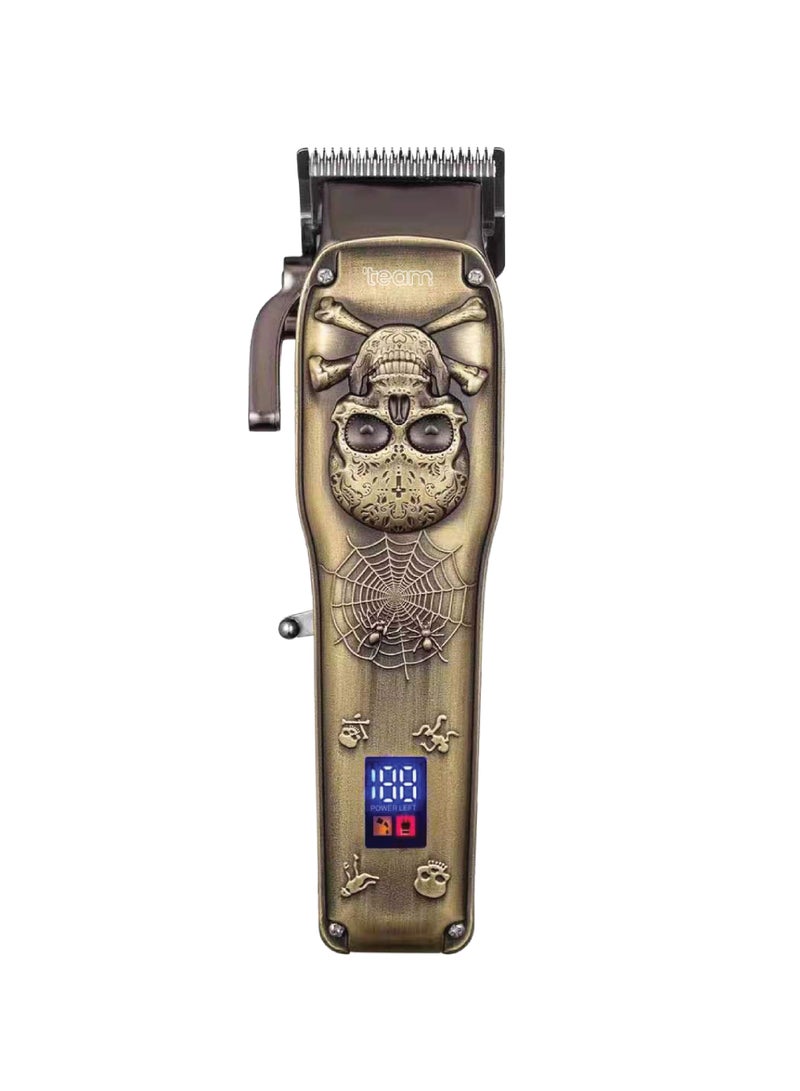 تيم Team Professional Hair Clipper – USB‑C Rechargeable Barber Trimmer for Men | LED Display, Alloy Steel Blades, 8 Guide Combs, Low Noise DC Motor, Lithium Battery, Metal Body Hair Cutting Machine - Image 1