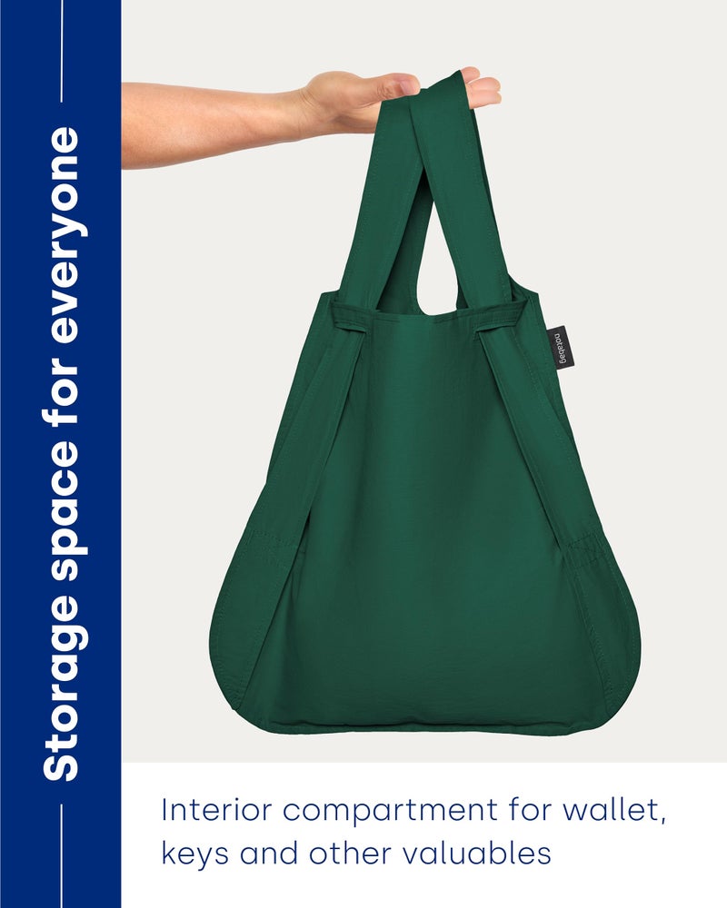 Notabag 2 in 1: Transformable Backpack and Handbag: Waterproof, Reusable and Foldable (Forest Green) - Image 4
