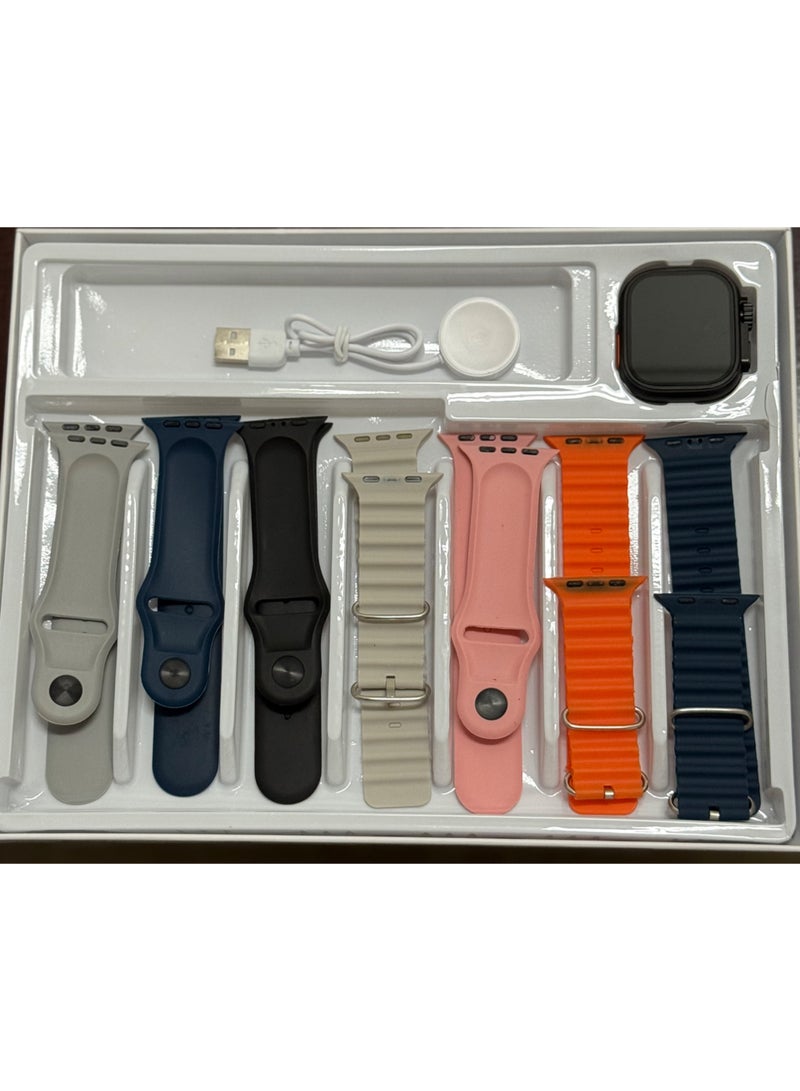 ZEROSPACE ساعة ذكية 7 ستراب الترا 2 بشاشة كاملة مع مكالمات - Image 4