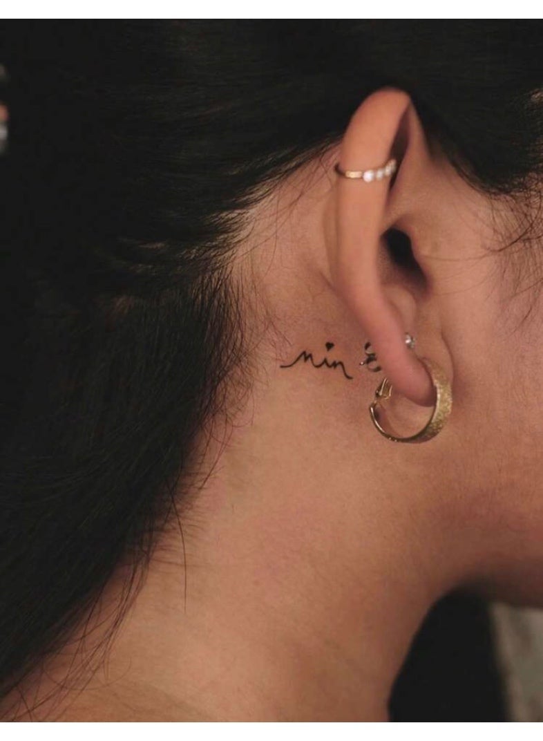 Tuline Y2K Temporary Tattoo Sticker Butterfly Feather Music Note Diamond Mini Waterproof Tattoo For Finger Ear Neck Women - Image 2