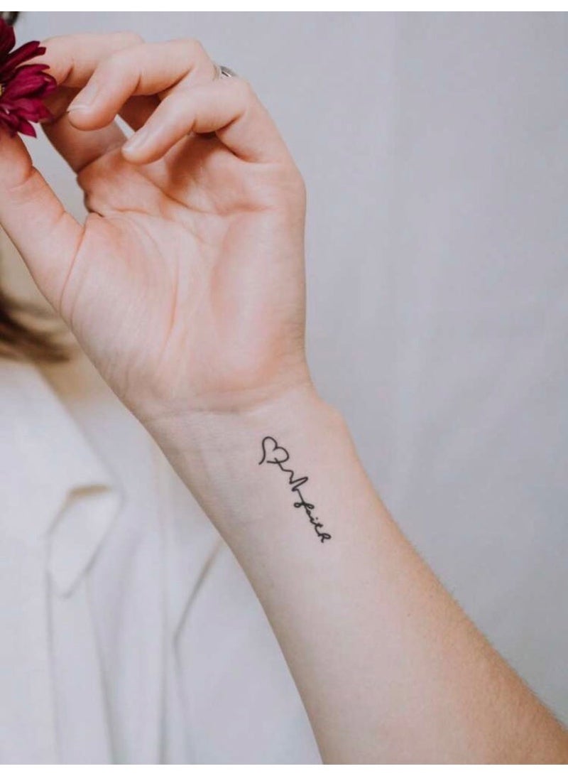 Tuline Y2K Temporary Tattoo Sticker Butterfly Feather Music Note Diamond Mini Waterproof Tattoo For Finger Ear Neck Women - Image 3