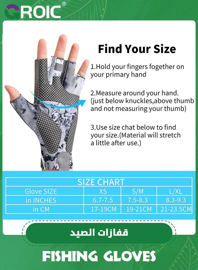 GROIC Sun Gloves UPF 50+ Fishing Gloves, Fingerless Sun Protection UV Protection Fishing Gloves Men/Women for Kayaking, Hiking, Paddling, Driving - Image 3