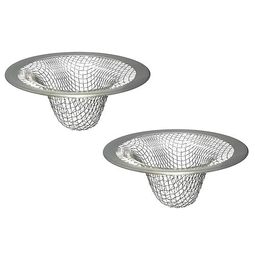10 Small Drain Strainer Sink Drain Hair Catcher Bathroom Sink Drain Strainer 2PCS Drain Mesh Baskets for Laundry Mop Pool Utility Slop RV Sink Stainless Steel Drain Filter