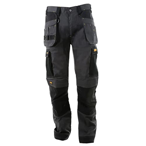 DEWALT Barstow Mens ProStretch Water Resistant Slim Fit Holster Pocket Utility Work Pants GreyBlack W34L31 - Image 1