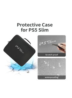 XICEN Protective Travel Bag for PS5 Slim Console Controller (Black)  - Image 5