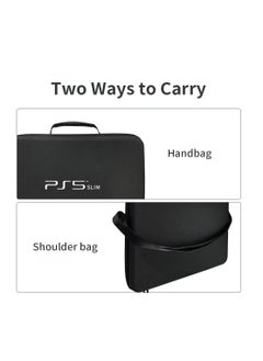 XICEN Protective Travel Bag for PS5 Slim Console Controller (Black)  - Image 3