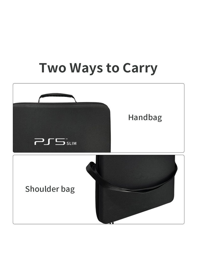 XICEN Protective Travel Bag for PS5 Slim Console Controller (Black)  - Image 3