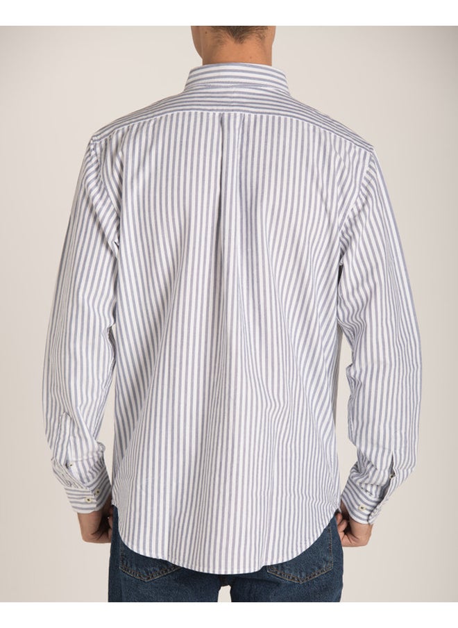 Marco Bergamo - Long Sleeves Casual Striped Sh - Image 1