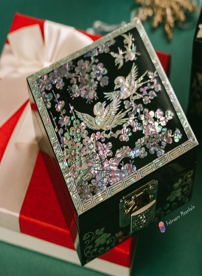 February Mountain Mother of Pearl Small Jewelry Box - Birthday Gifts for Women & Friends, BFF Gifts - Image 3