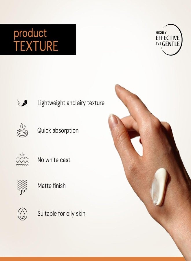 Deconstruct 5% Vitamin C Gel Sunscreen for Oily Skin SPF 50 PA++++ | Brightens Skin Tone | New Gen UV Filters | Lightweight & Non-greasy | In vivo tested | For Men & Women - 50g - Image 3