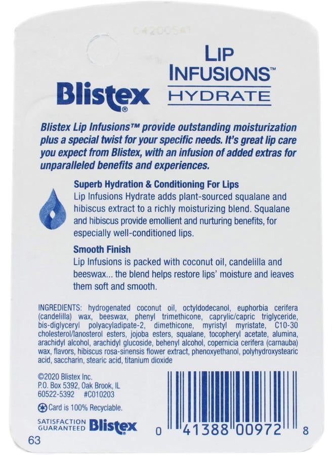 Blistex Lip Infusions Hydrate Lip Moisturizer 0.13 Ounce - Image 2