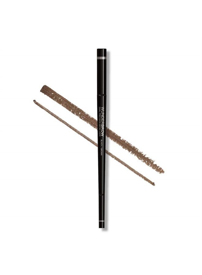 Wunder2 WUNDERBROW Dual Precision Brow Liner, Black/Brown, Cruelty-Free - Image 1
