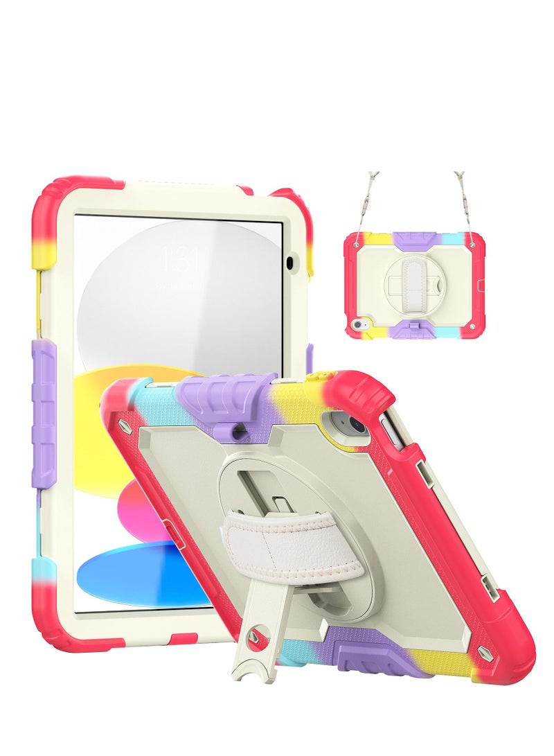 GULFLINK Back Cover Protect Case for ipad 10th 10.9 inch 2022（A2757/A2777 ) Colorful red - Image 1